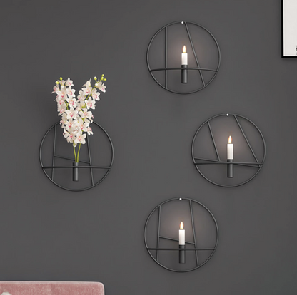 DuoDéco – Vase mural avec porte-bougie intégré