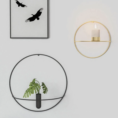 DuoDéco – Vase mural avec porte-bougie intégré
