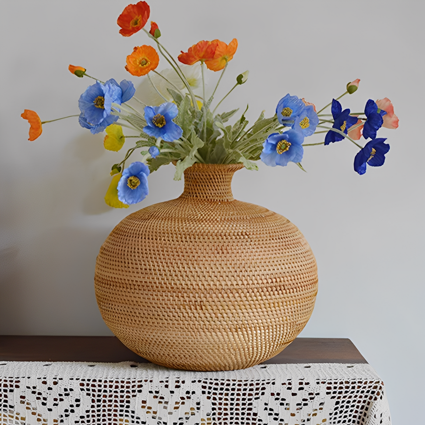 Rafa – Vase en osier boho