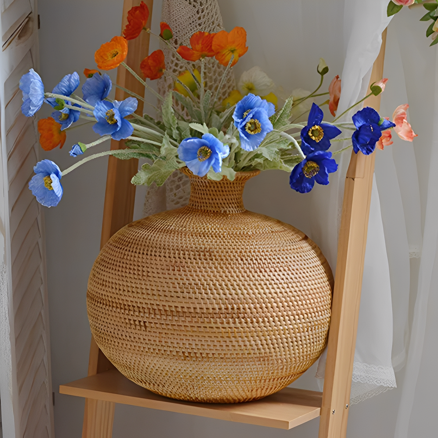 Rafa – Vase en osier boho
