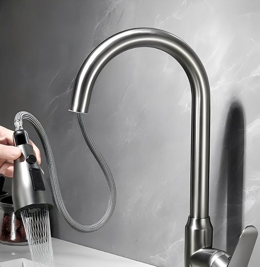 Nerio – Robinet Mitigeur Extensible Noir