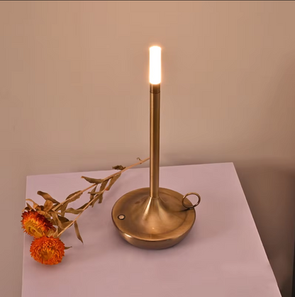 Elina – Lampe de table rétro portable avec effet bougie