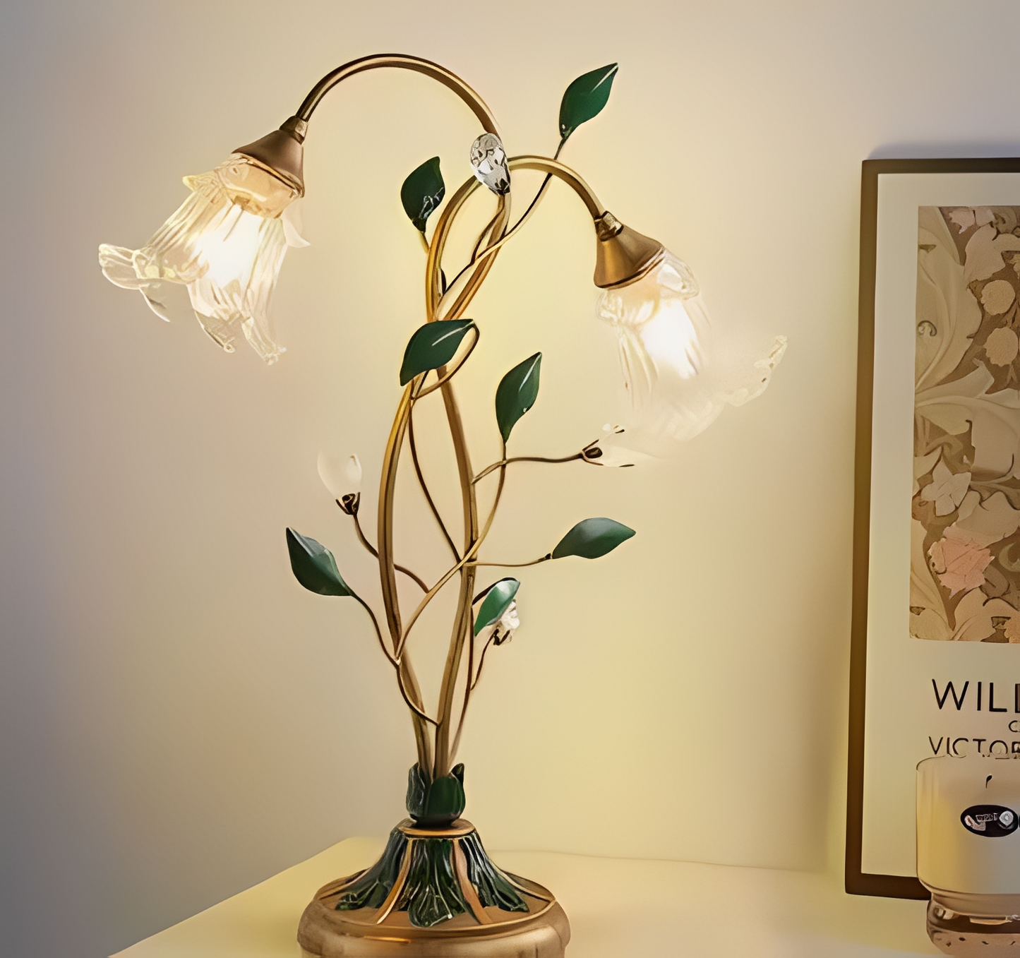 Elena – Lampe de table rétro américaine