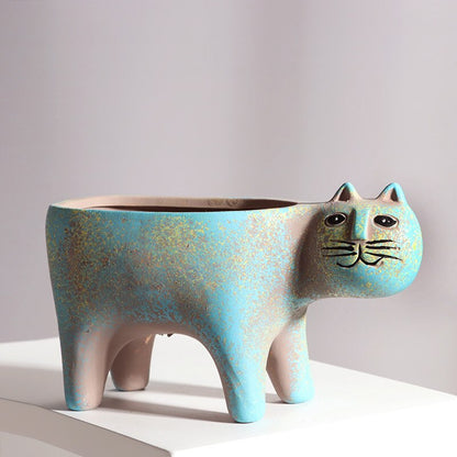Pots de fleurs en céramique en forme de chat – Touche mignonne pour votre intérieur