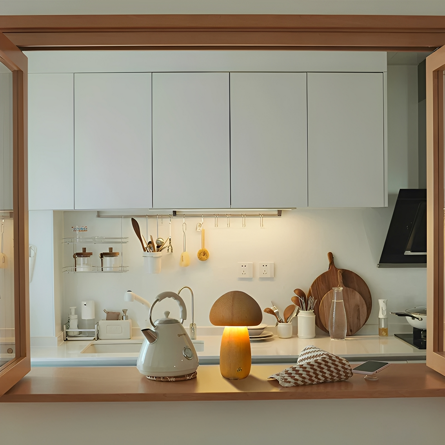 Toshi – Mignonne Lampe de Nuit LED en Bois de Champignon