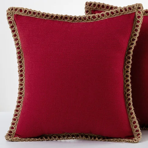 Hempra – Housse de coussin avec détail en corde de chanvre