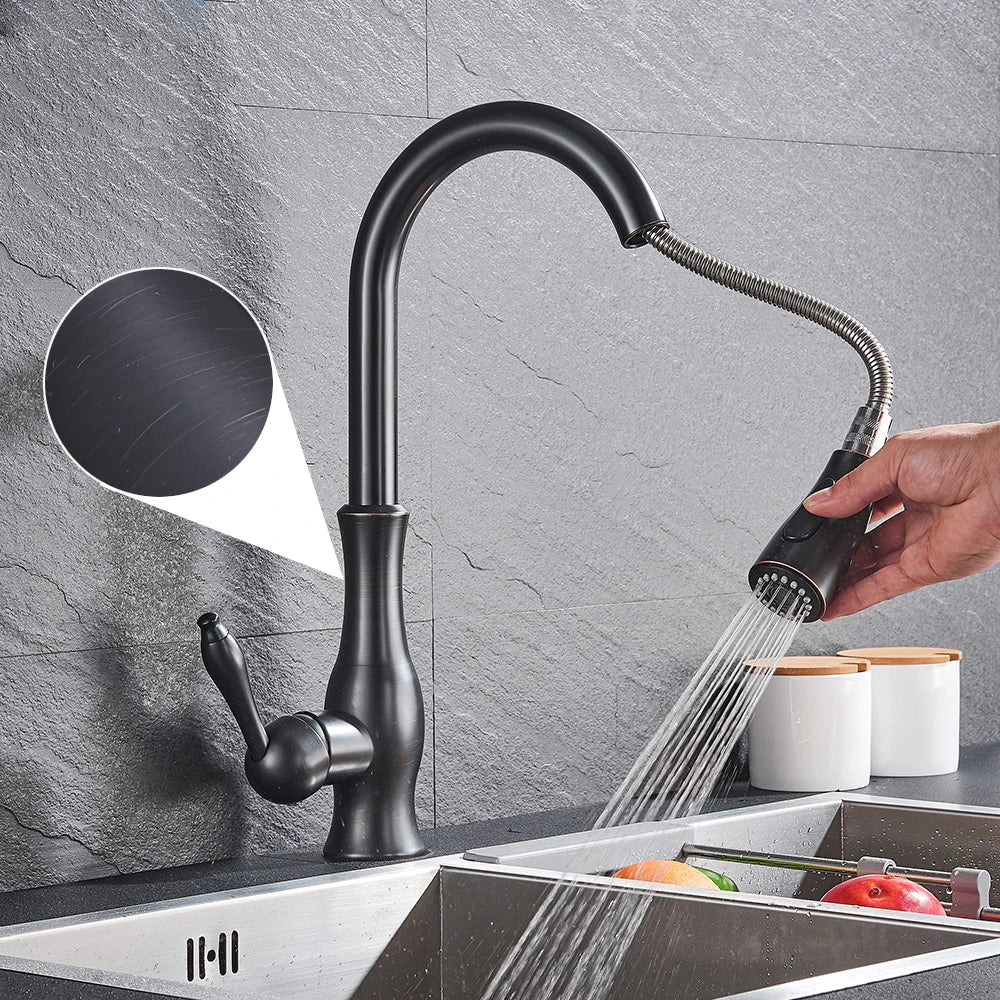 Lukas – Robinet de cuisine rotatif et extensible