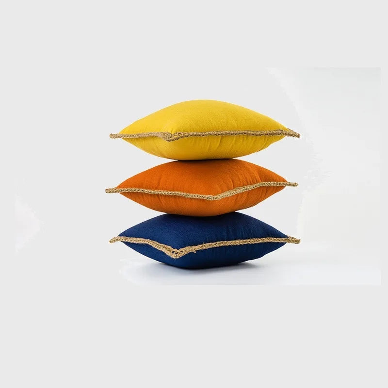 Hempra – Housse de coussin avec détail en corde de chanvre
