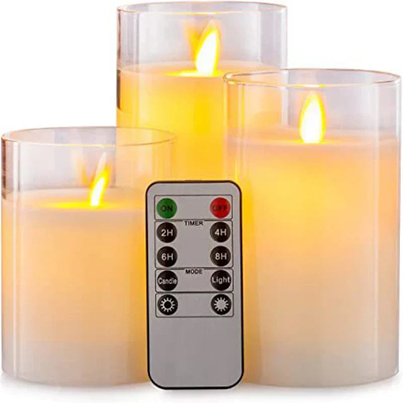 Nadia – Ensemble de 3 bougies LED sans fumée