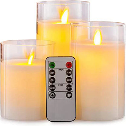 Nadia – Ensemble de 3 bougies LED sans fumée