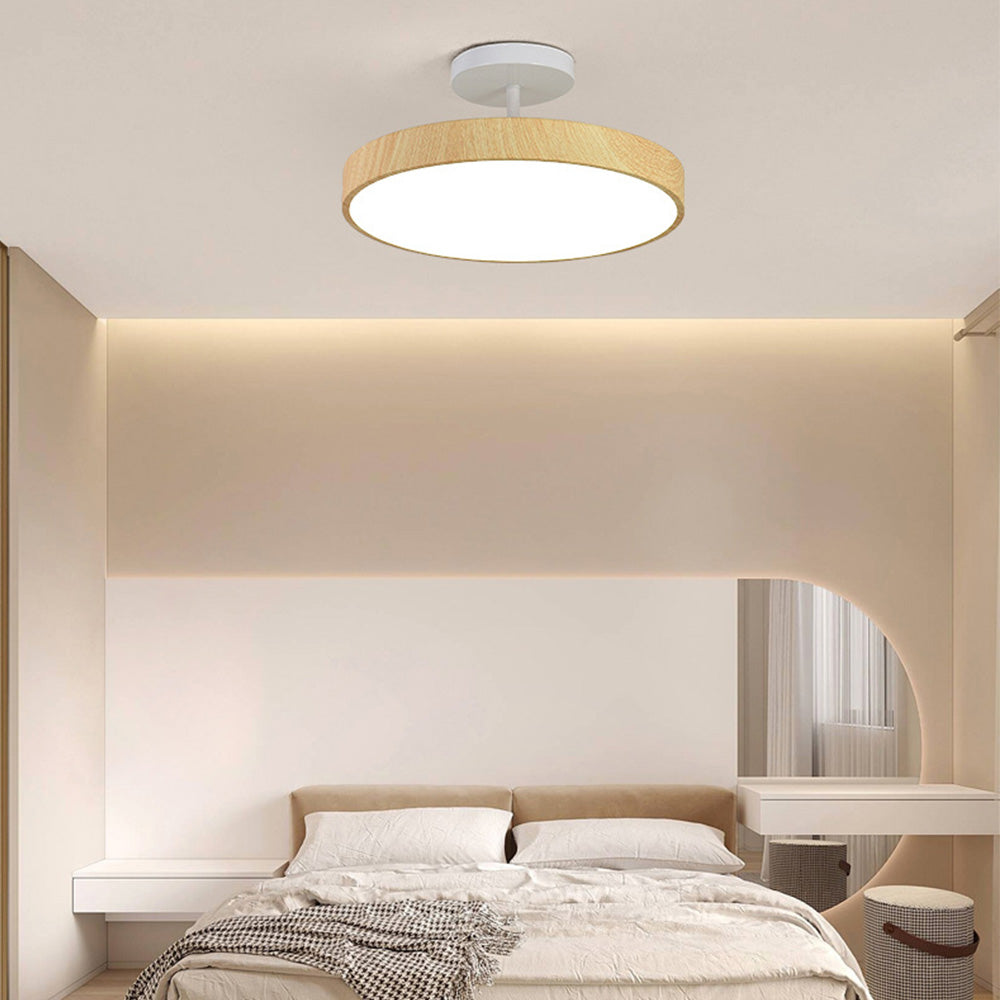 Miro – Plafonnier LED aspect bois moderne