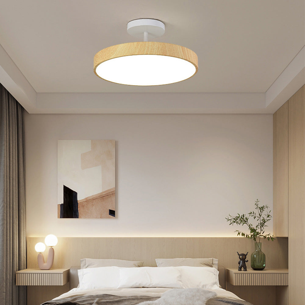Miro – Plafonnier LED aspect bois moderne
