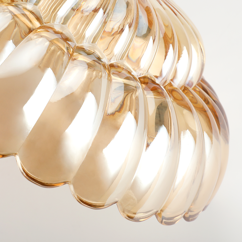 Remi – Plafonnier en Verre Ambré Vintage