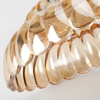 Remi – Plafonnier en Verre Ambré Vintage