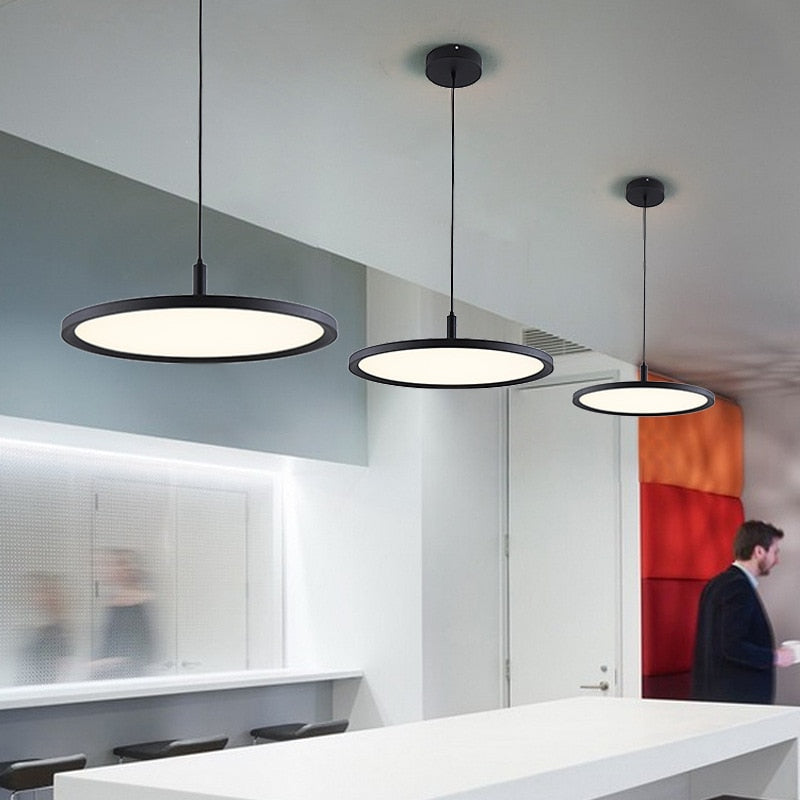Aria – Disque LED Métallique Suspension