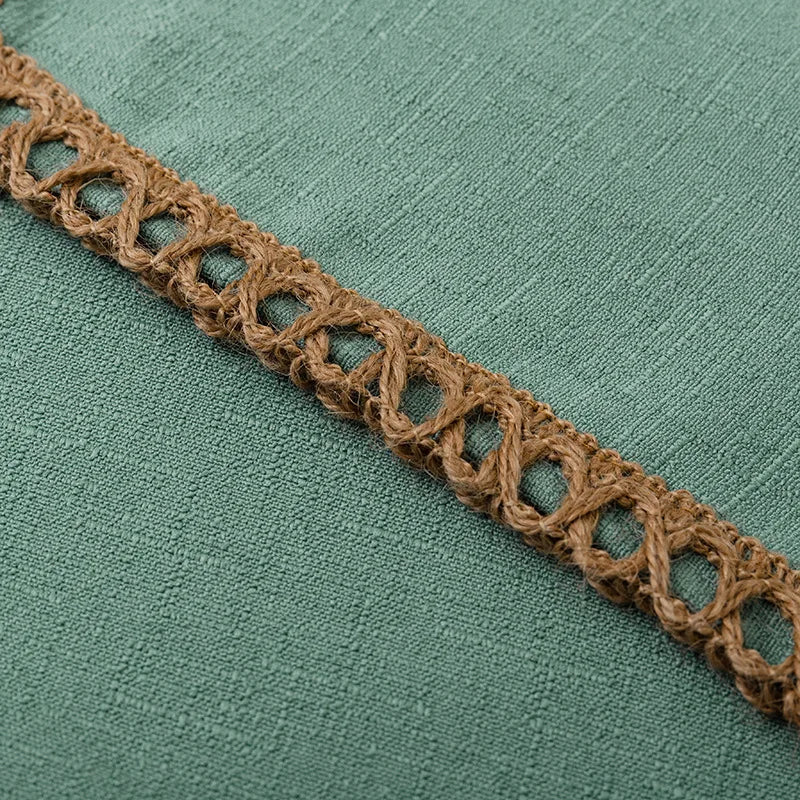Hempra – Housse de coussin avec détail en corde de chanvre