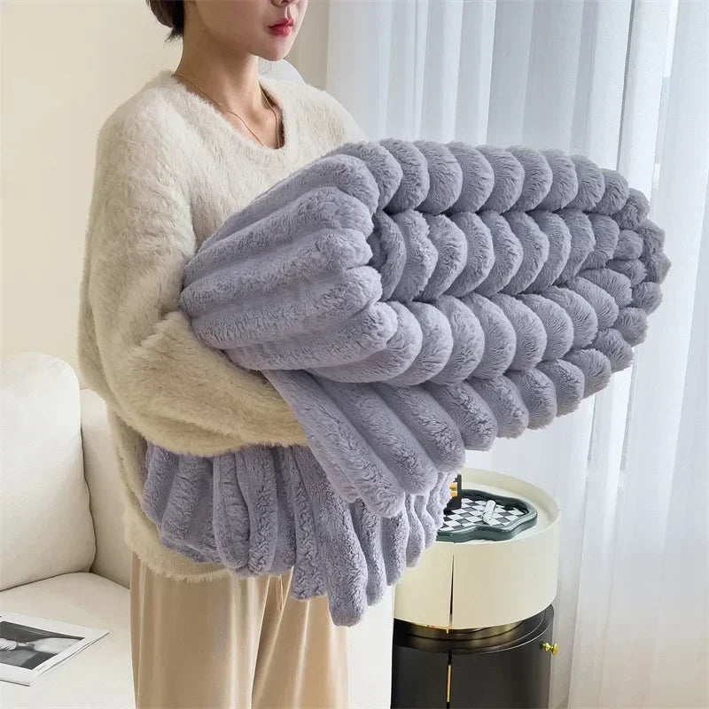 VeloursDeLapin - Couverture en Polaire Ultra-Douce