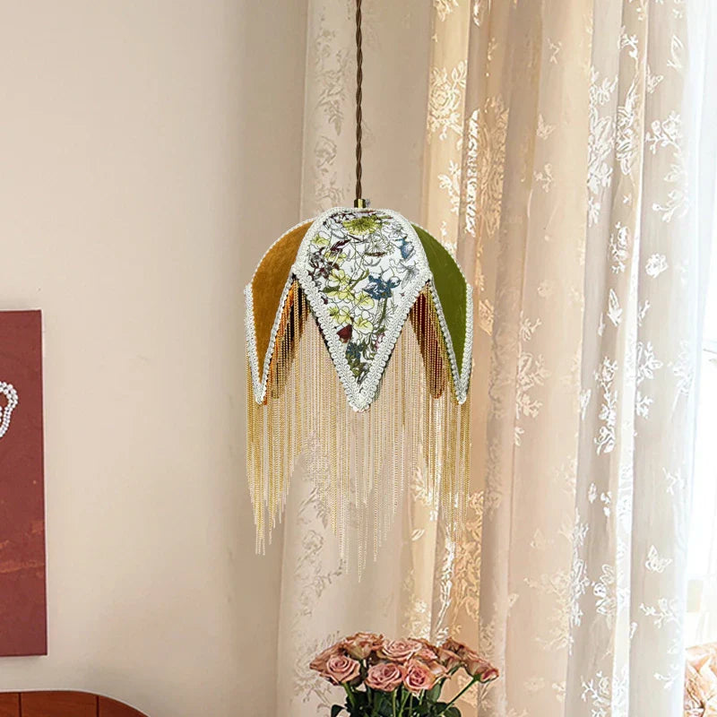 Cely – Lustre en Tissu Français Rétro