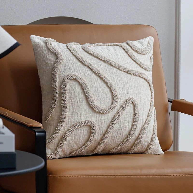 Sabella – Coussin Déco en Chenille Boho