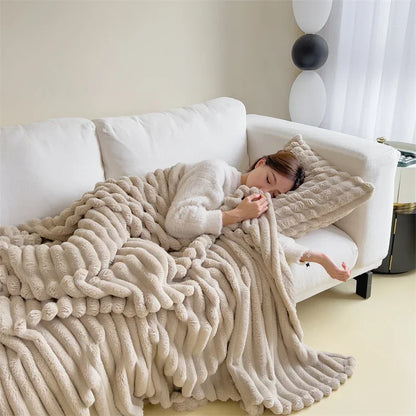 VeloursDeLapin - Couverture en Polaire Ultra-Douce