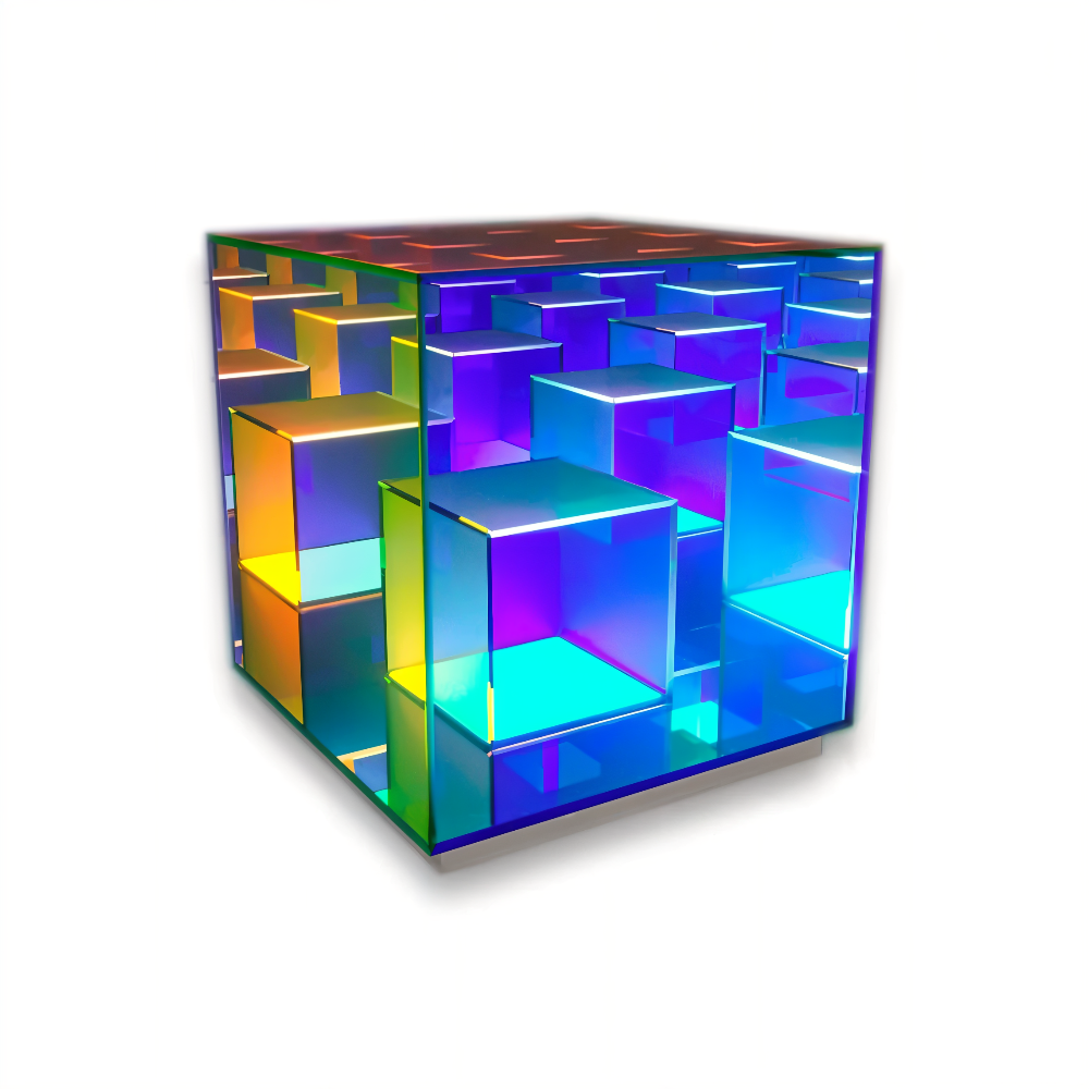 Arielle – Lampe de table LED en acrylique 3D arc-en-ciel