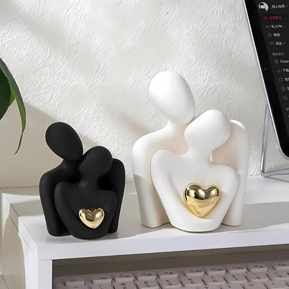 Elio – Figurine d'amour abstraite en porcelaine