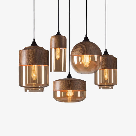 Alaric – Créatif Lustre en Verre à Trois Têtes