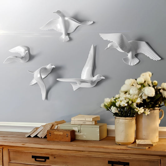 Marella – Décoration murale de mouettes en trois dimensions en résine