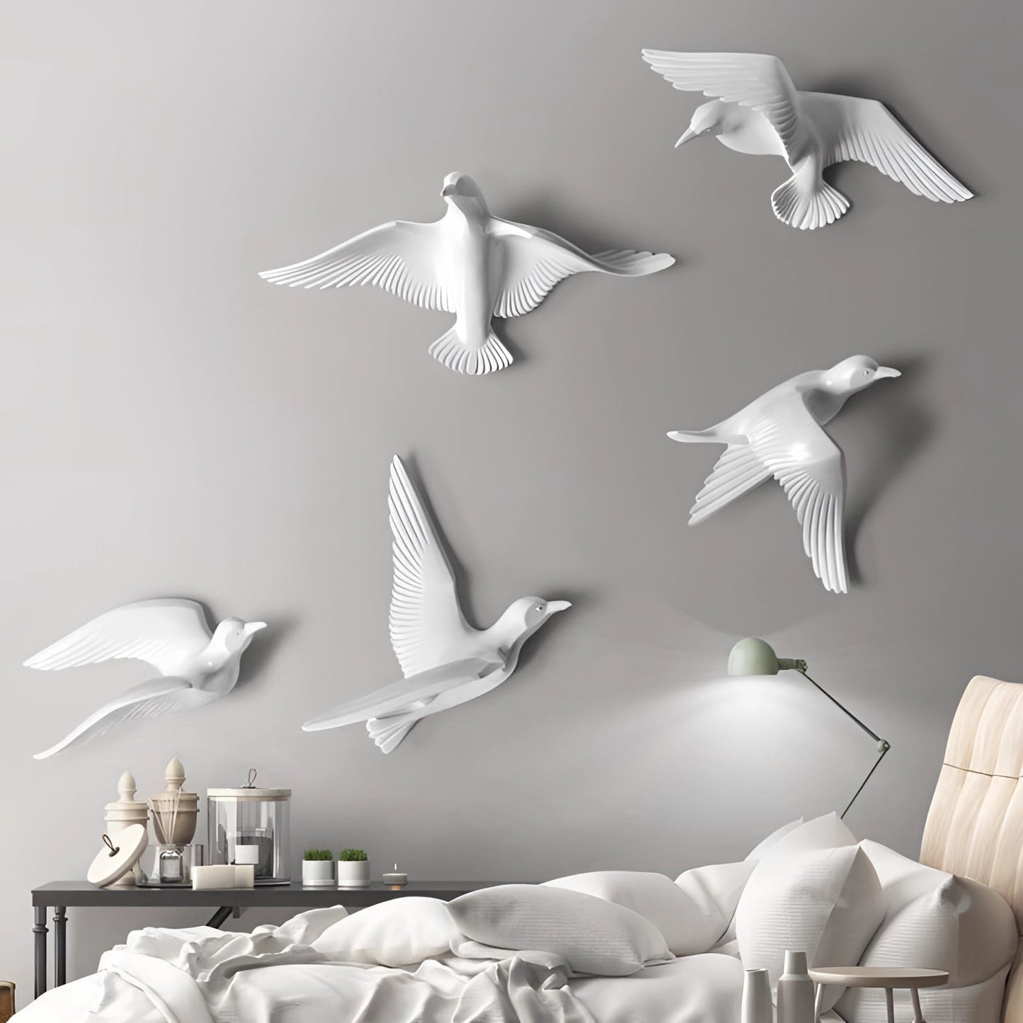 Marella – Décoration murale de mouettes en trois dimensions en résine