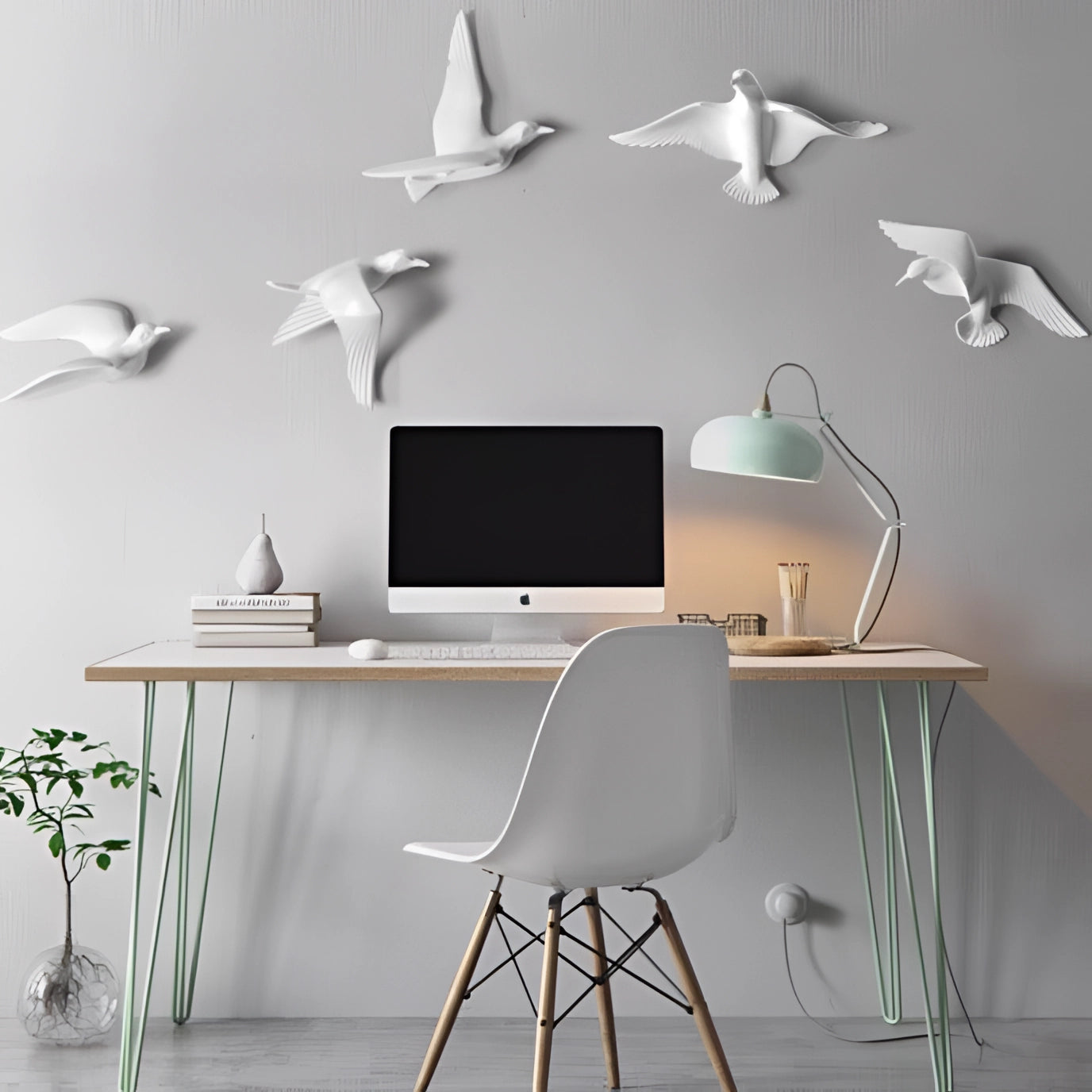 Marella – Décoration murale de mouettes en trois dimensions en résine