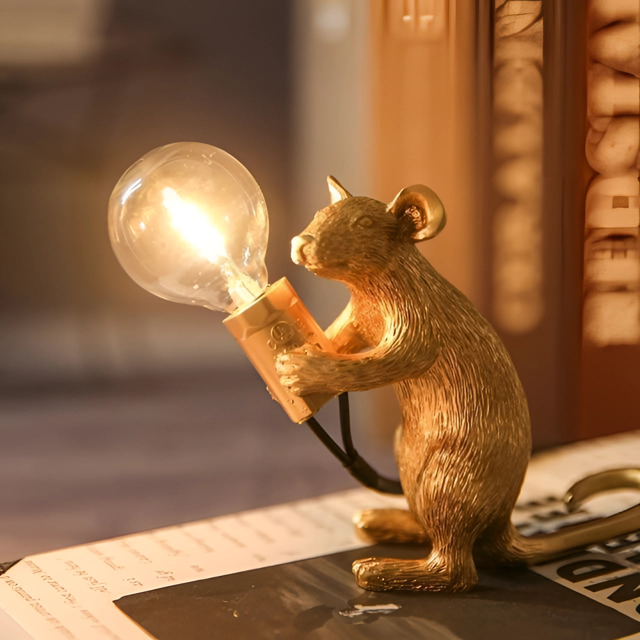 Nilla – Lampe Mini-Souris Créative en Résine Style Nordique