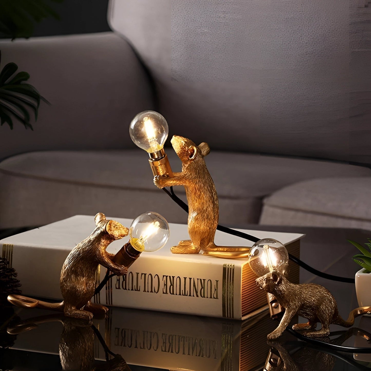 Nilla – Lampe Mini-Souris Créative en Résine Style Nordique