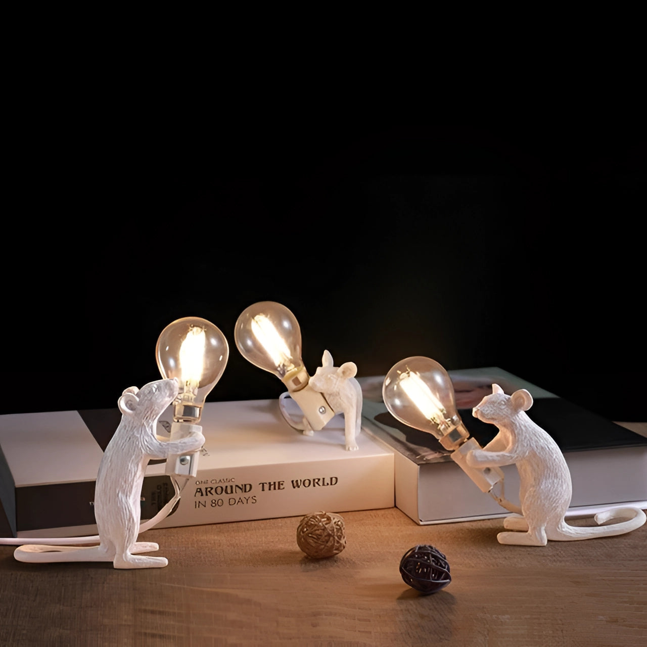 Nilla – Lampe Mini-Souris Créative en Résine Style Nordique