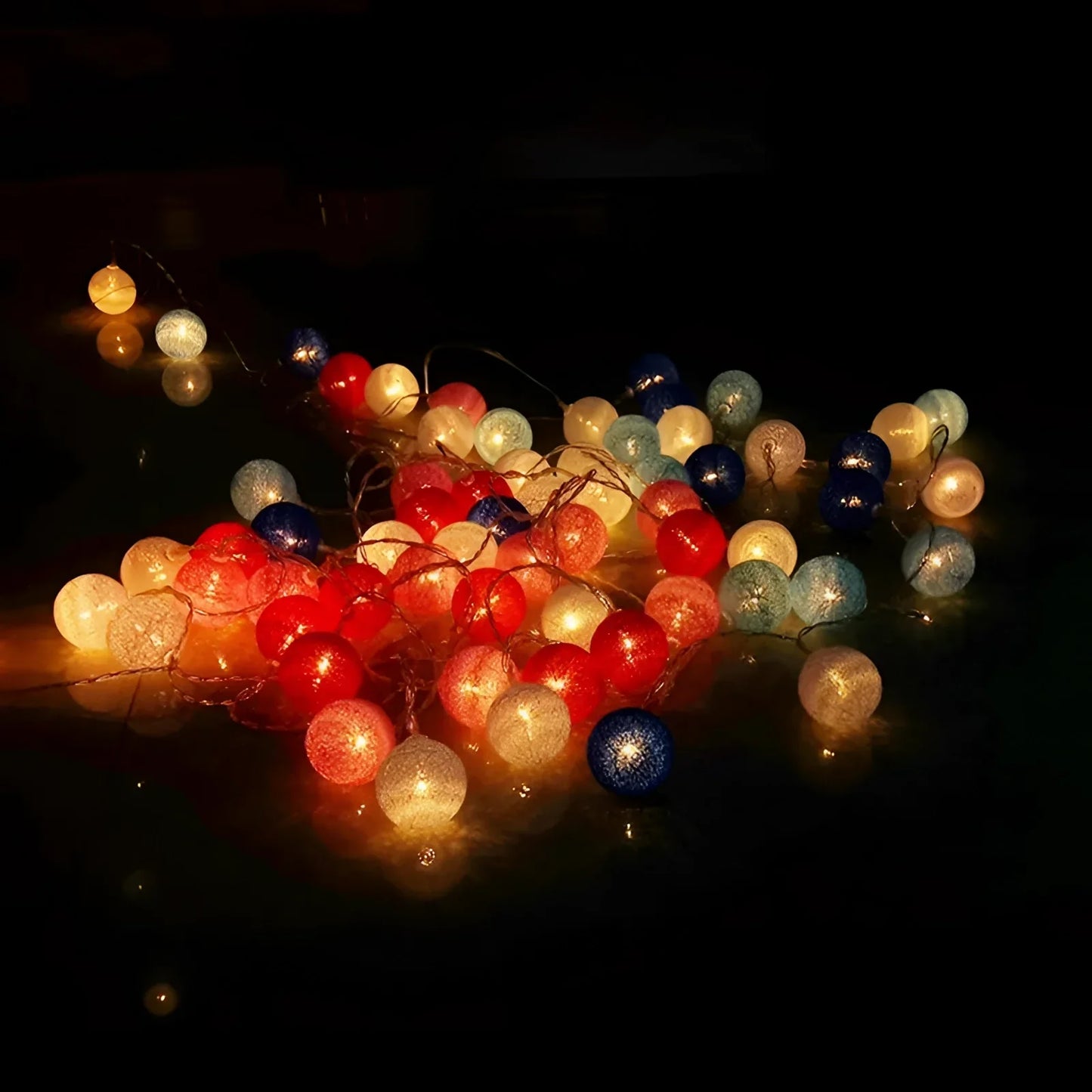 Hazel – Guirlande lumineuse LED colorée en coton