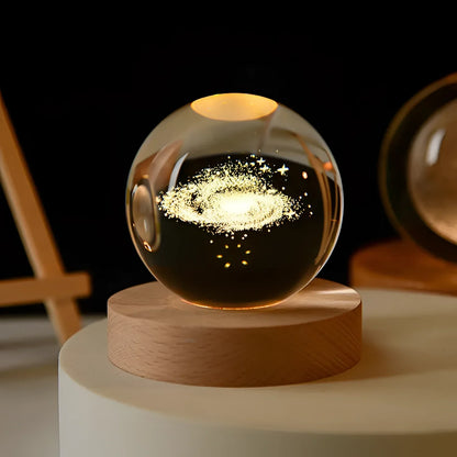 Lyora – Lampe Cristal LED avec Motif 3D