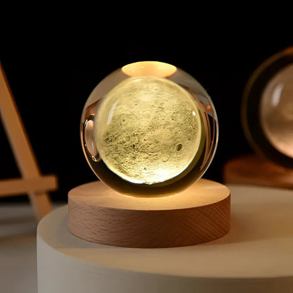 Lyora – Lampe Cristal LED avec Motif 3D