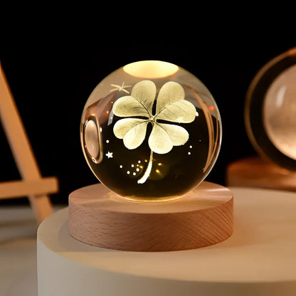 Lyora – Lampe Cristal LED avec Motif 3D