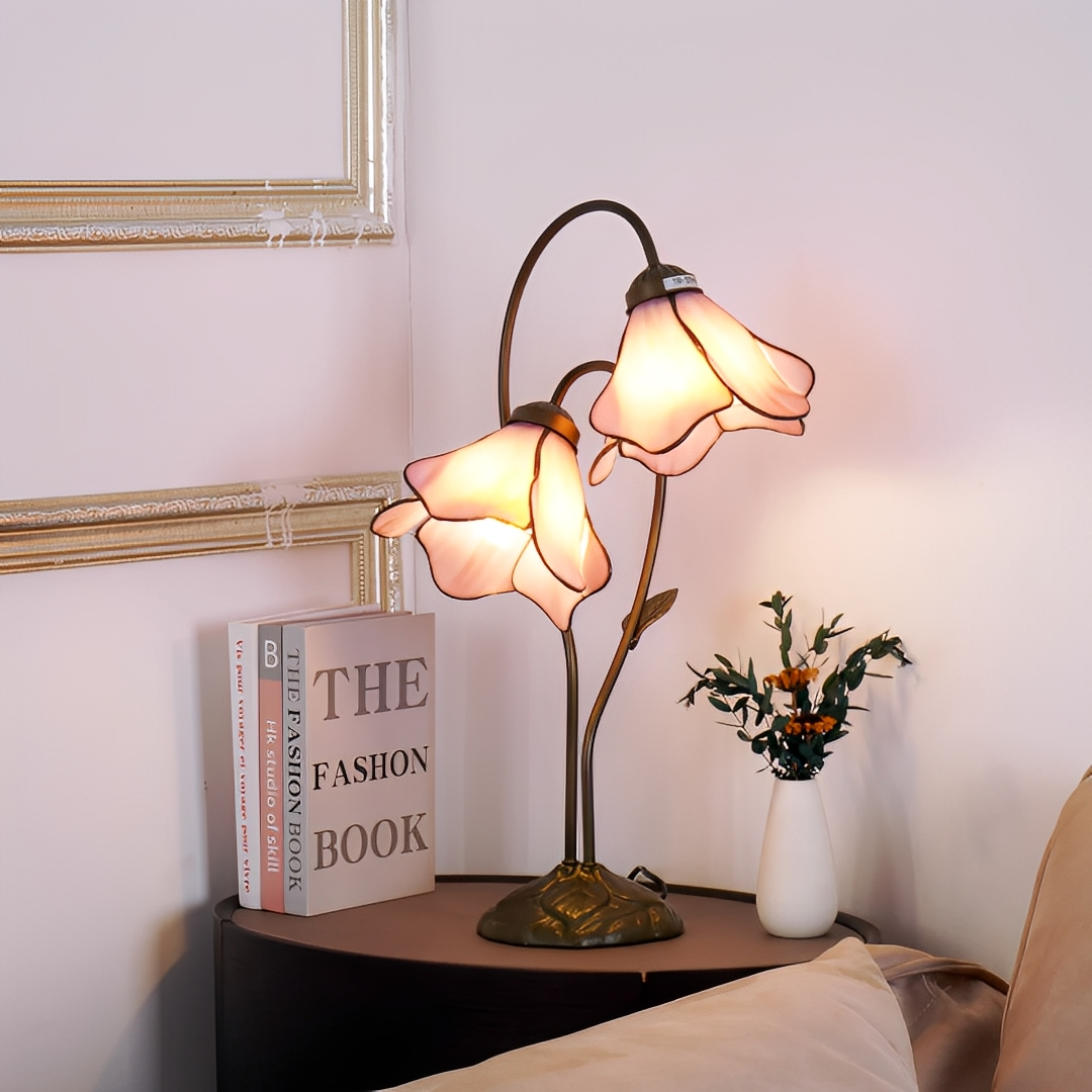 Mikayla – Lampe de Table Lotus à Double Tête
