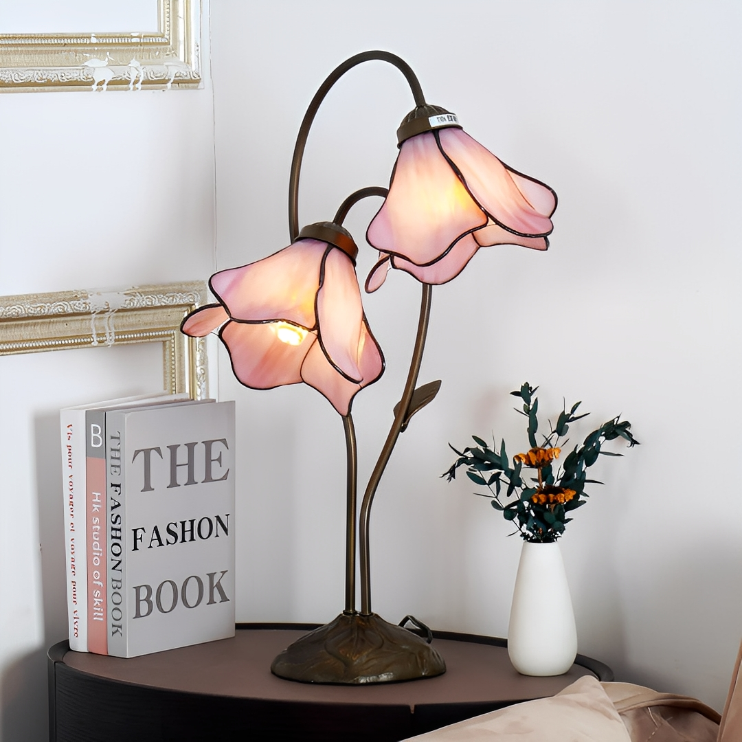 Mikayla – Lampe de Table Lotus à Double Tête