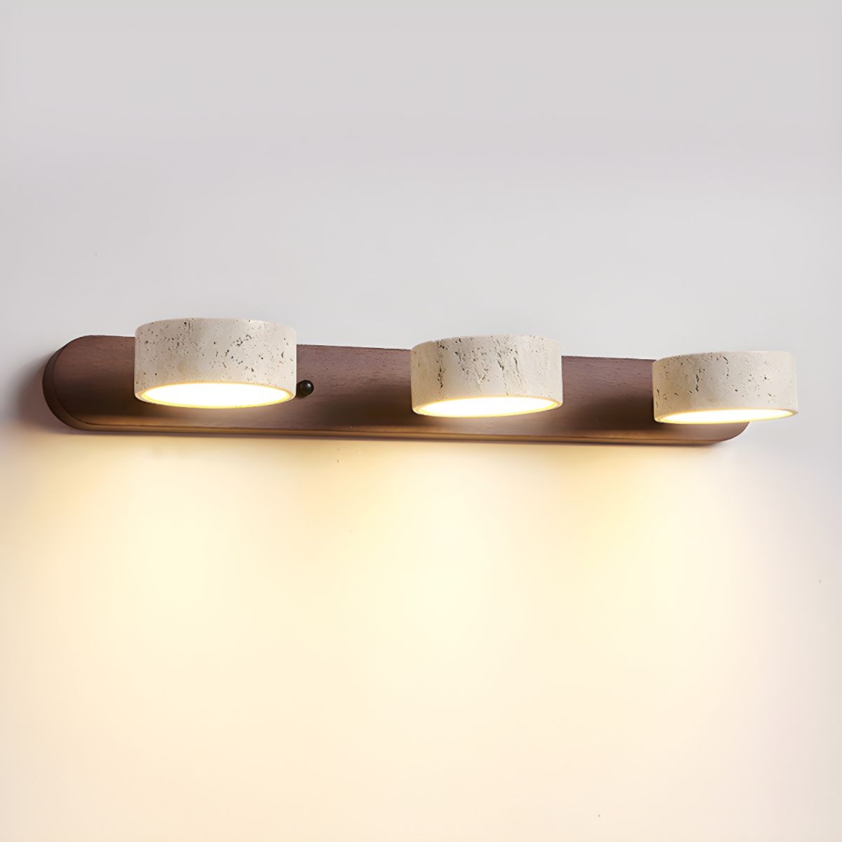 Norr – Support de Lampe Duo en Travertin Applique Murale