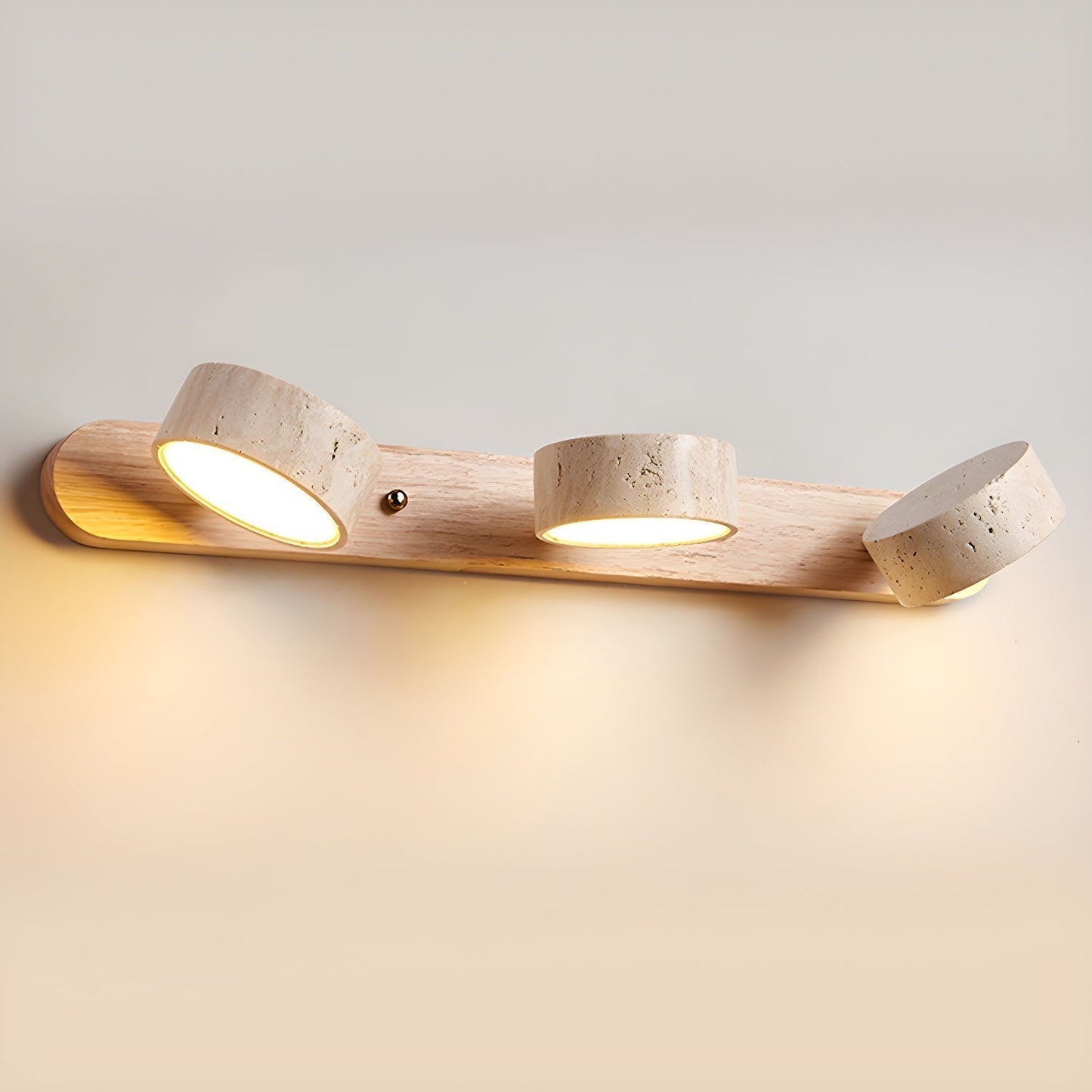 Norr – Support de Lampe Duo en Travertin Applique Murale