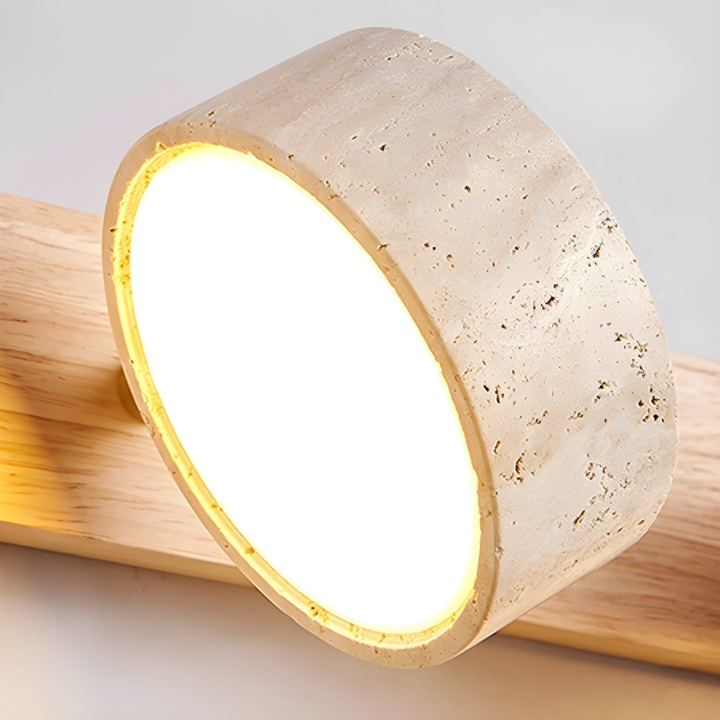 Norr – Support de Lampe Duo en Travertin Applique Murale
