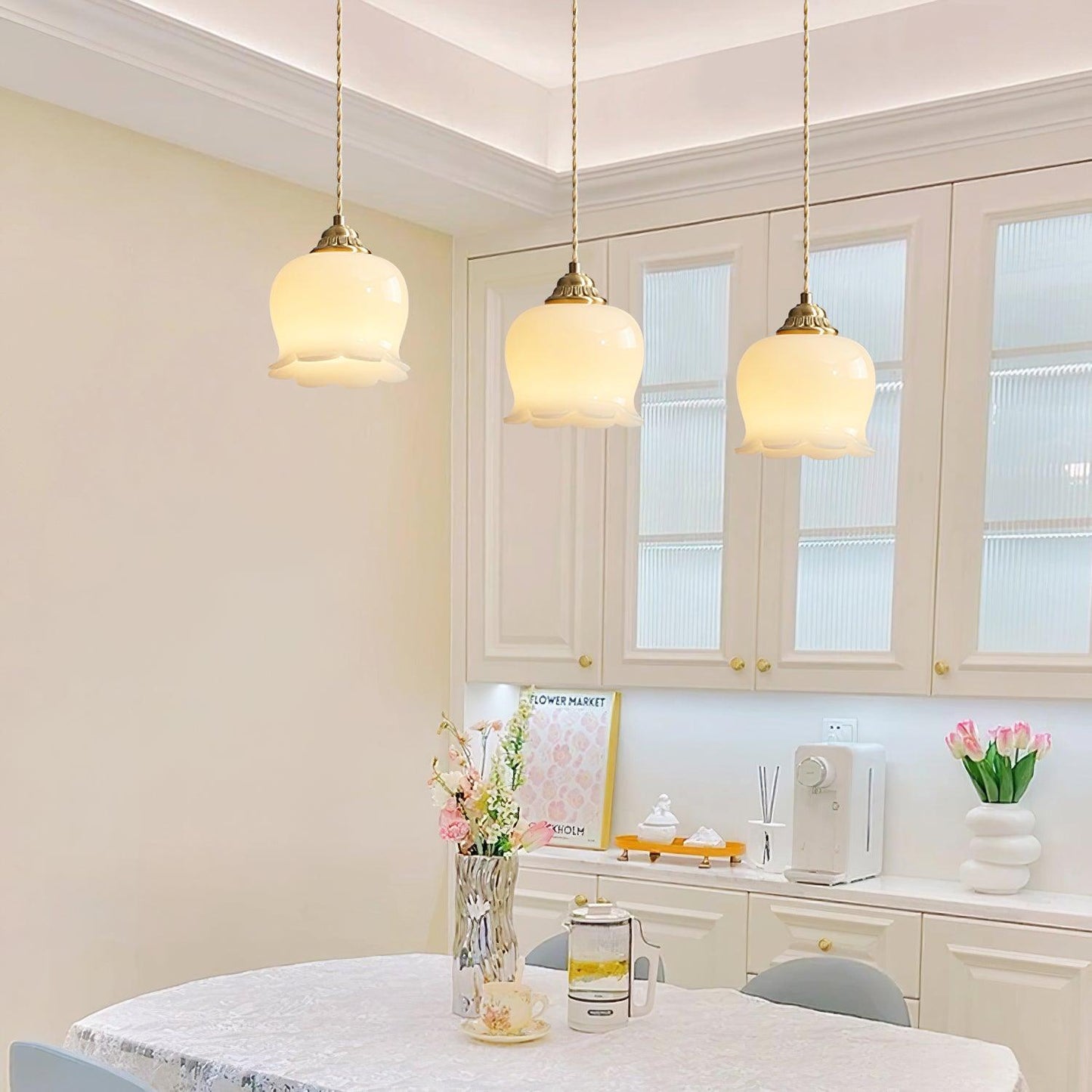 Odette – Lampe suspendue rétro française design muguet
