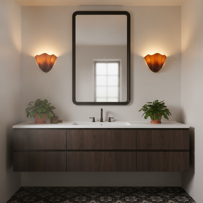 Benjie – Applique Murale en Verre Pétale Rétro