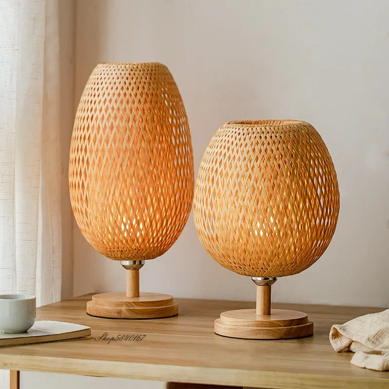 Emiko – Lampe de table zen en bambou