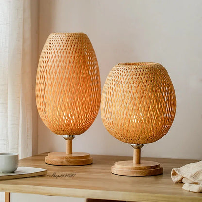 Emiko – Lampe de table zen en bambou