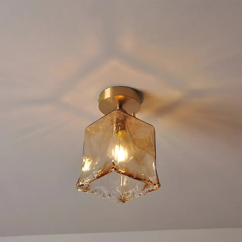 Nessa – Plafonnier en Verre Rétro