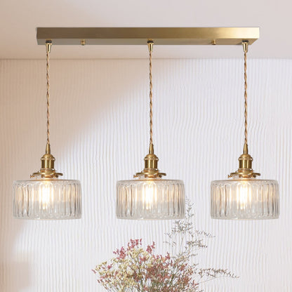 Lyra – Suspension en verre cylindrique vintage