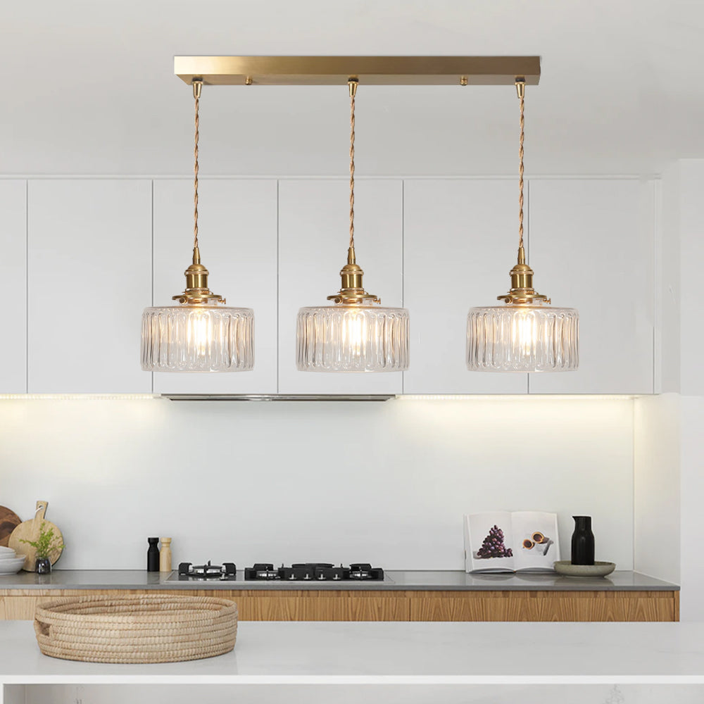 Lyra – Suspension en verre cylindrique vintage