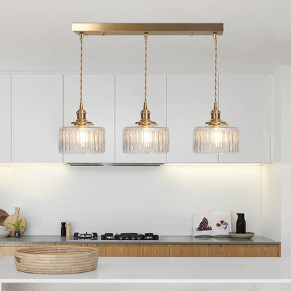 Lyra – Suspension en verre cylindrique vintage